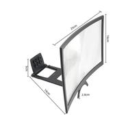 BETOOKY 12-inch Curved Screen Phone Magnifier Stand Black 3d Phone Screen Enlarger for Video Viewing Compatible with Smartphones