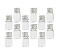BETOOKY 12 Pcs Chemical Reagent Bottles Small Sample Seal Bottles 5ml Glass Cylinder Screw-in Structure Lightweight Easy to Open and Close for Factories and Industries