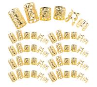 BETOOKY 120pcs Dreadlocks Hair Ring Metal Braids Rings for Women Braid Clips for Dreadlock Beads for Loc Charms Hair Jewelry for Beads Cuffs