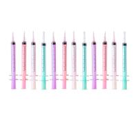 BETOOKY 12pcs Syringe Ballpoint Pens for Writing and Party Favors, Plastic Material with Assorted Colours, for Sketching and Colouring Books and Adults