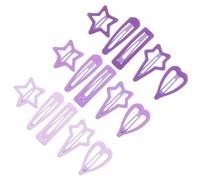 BETOOKY 15Pcs Metal Snap Hair Clips Set for Five-Pointed Star Heart Teardrop Rectangle Four-Pointed Star Shapes Small Hair Barrettes for and Daily Use