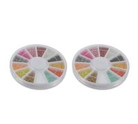 BETOOKY 2 Packs Colorful Nail for Nail Art 12 Colors Caviar Set Non-fading for DIY Crafting
