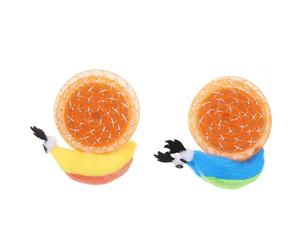 BETOOKY 2 Pcs Interactive Cat Cat Teaser Plush Snail Shape Soft Tube Design and Companionship Random Color