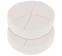 BETOOKY 2 Sets Latex Wedge Makeup Sponges for Comfortable Makeup Experience and Cosmetic Waste Reduction, White Dual-use Face Puff Applicators for Foundation and Concealer Application