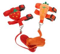BETOOKY 2 Sets Lovely Rabbit Leash Set with Adjustable Design and Breathable Polyester Material, Stylish Bunny Harness for Small Pets, for Safe Outdoor Walking