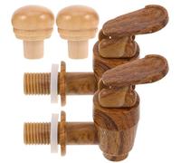 BETOOKY 2 Sets Plastic Wine Barrel Faucet and Tight-Fitting Stopper for Red and Grape Wine Barrels, Vintage Style Tap Accessory with Easy Pouring for Home Bar Use