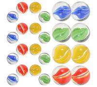 BETOOKY 200pcs Glass Decorative Marbles for Butterfly Feeder Tray with Colourful Designs, round Garden Marbles for Outdoor Decor and Vase Decorations