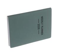 BETOOKY 2026 A7 Weekly Planner Notebook Portable Mini Pocket Organizer with Dual Functionality in Green Artificial Leather and Paper for Personal and Professional Commitments