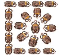 BETOOKY 20pcs Antique Beetle Charm Pendant for Jewelry Making, 26x16mm Alloy Beetle Shape Hanging Ornament, Unique Chic Style for DIY Decorations and Choker Accessories,