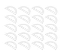 BETOOKY 20pcs Math Angle Protractors with Accurate Angle Measurement and Dual Scales, Ps Plastic Half Round Semicircle Rulers for Drafting and Group Learning Activities in Classroom
