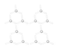 BETOOKY 24pcs Lampshade Spring Adapter Clips for DIY Lighting Accessories, Silver Iron Material Three Pronged Design, Easy Installation and Enhanced Aesthetics, for Home Decor and Bedrooms