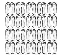 BETOOKY 25 Pairs Tanning Sole Protectors Spray Tan Foot Pads Disposable Foot Protectors White Black and White Cardboard Convenient Even Tan for Spray Tanning
