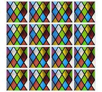 BETOOKY 25pcs Peel and Stick Tile Decals for Walls and Dust-Free Floors Waterproof PVC Wall Stickers with Simulation Stained Glass Design Adhesive Freely Combinable and Home Decoration