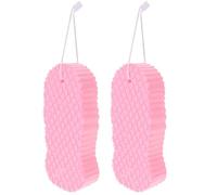 BETOOKY 2pcs Bath Sponge for, Soft Body Cleaning Scrubber, Cherry Blossom Pink, Gentle Bath Supplies for Newborns and