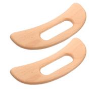 BETOOKY 2Pcs Beech Wood Gua Sha Massage Board Set, Moon-Shaped Body and Facial Scraper for Muscle Relaxation, Full Body Sculpting Tool for Neck, Back, and Meridian Care