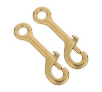 BETOOKY 2pcs Brass Double Ended Hook Clasp, Polished Metal Connecting Hook for Bag Making Hardware and Crafting, Sturdy Bowknot Design Fastener for DIY Lanyards and Accessories