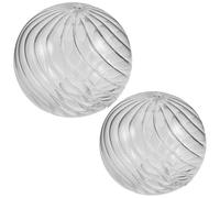 BETOOKY 2pcs Bubble Glass Lampshade Replacement Set, 3.1 4 Inch Globe Light Fixture Shades for Pendant Ceiling Lamp, Round Bubble Sphere Covers for Modern Home Lighting