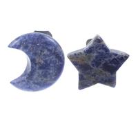 BETOOKY 2pcs Car Vent Clips Auto Crystal Outlet Ornaments for Car Air Vent Stylish Blue Moon Star Design Easy to Install Sturdy Dashboard Decorations for Women