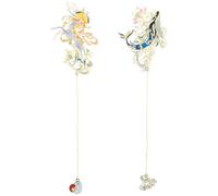 BETOOKY 2pcs Chinese Mythology Metal Bookmarks Lightweight Copper Book Marks with Creative Antique Design, Easy to Store, Bookmark for Student School Supplies and Reading