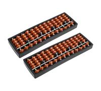BETOOKY 2pcs -column Plastic Abacus and Students Contrasting Beads and Sl ead Track, Educational Math Learning for Classroom and Office Use