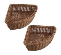 BETOOKY 2pcs Corner Storage Basket for Wardrobe and Counter Top Triangular Shelf Basket Sturdy Material Quality and Easy Assembly