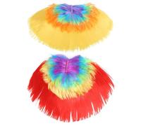 BETOOKY 2pcs Creative Pet Cockscomb Cosplay Wig for Sporting Event and High School, Stand out Halloween Costume Hair Accessories Showing Hairstyle