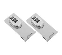BETOOKY 2pcs Digit Keyless Combination Cabinet Lock with Adhesive Drill Options Minimalist Password Hasp Latch for Cupboards Barn Doors Garages Installation Robust Security Easy Setup