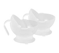 BETOOKY 2pcs Disabled People Bowl Handicapped Tableware Does Not Tip-Over Comfortable Touch Lightweight Silicone Material Elderly Dining Assistance