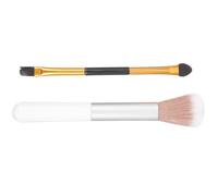 BETOOKY 2pcs Double Head Eyeshadow Makeup Brush for Women, Professional Cosmetic Brush Supple Wool and Plastic Handle, Easy to Operate Highlighter and Contour Tool for Personal Home Or