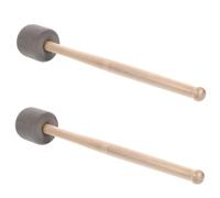 BETOOKY 2pcs Drum Mallets Wood Handle Non-skid Big Drum Hammer Percussion Sticks for Drummers Practice Band Performances and Concerts