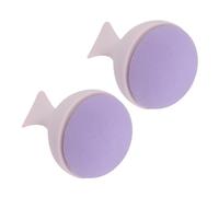 BETOOKY 2pcs Dry Wet Dual-use Powder Puff Makeup Powder Puff Mermaid Design Hydrophilic Polyurethane Handy to Use for Women Daily Use Cosmetic Accessories