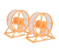 BETOOKY 2pcs Exercise Wheel for Hamster Silent Non Slip Run Disc Hamster Toy Pet Supplies