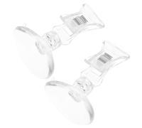 BETOOKY 2pcs Fish Tank Food Clip with Suction Cup, Plastic Aquarium Clip for Securely Holding Dried Seaweed Sheets and Seaweed, Waterproof Design Suitable for Aquarium Fish Feeding