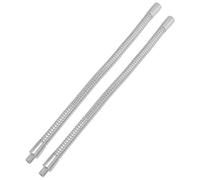 BETOOKY 2pcs Flexible Iron Gooseneck Light Pole with Quick Release Base, Adjustable Angle Clamp Arm for DIY LED Desk Lamp Accessories, Silver, Professional and Practical