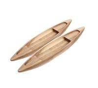 BETOOKY 2pcs Floating Wood Boat Rustic Nautical-themed Wooden Boat Decor Tabletop Ornament Creative Realistic Craft for Fish Tank Living Room Decoration