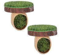 BETOOKY 2pcs Magnetic Jumping Spider Hideout Multi-purpose Shelter with Walnut Shell and Plastic Material Easy Installation for Small Insect and Leopard Gecko Habitat Terrarium Home