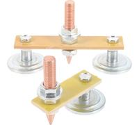 BETOOKY 2pcs Magnetic Welding Support Ground Clamp Portable Aging Resistance Electroplated Iron Welding Magnet for Stable Connection