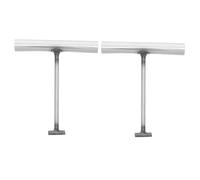 BETOOKY 2pcs Manhole Cover Hook T-Post Puller 430 Stainless Steel Silver T-Shaped Break Resistant Wear Resistant Hooks for Multiple Applications