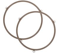BETOOKY 2pcs Microwave Turntable Rings Plastic Oven Turntable Support with Food Rotation Function Replacement for Stand Wheel Suitable for Home Use