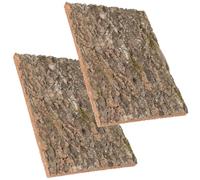 BETOOKY 2pcs Natural Cork Bark Background for Lizard Tank Decor Reptile Terrarium Backdrop Wall Climbing Mat for Reptile Enclosure Habitat