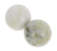 BETOOKY 2pcs Natural Jade Baoding Balls for Hand Therapy with Deep Tissue Massage and Mental Benefits, Ergonomic Handball Shape for Fitness and Finger Exercises, Includes Storage Box
