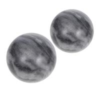 BETOOKY 2pcs Natural Jade Hand Exercise Balls 5cm Baoding Massage Balls for Hand Therapy and Stress Reduction with Ergonomic Design, for Meditation and Fitness, Comes with Box