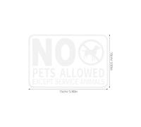 BETOOKY 2pcs No Pets Allowed Window Decals White Pvc Stickers Reusable High Visibility Signs for Indoor Use on Walls and Windows in Shops