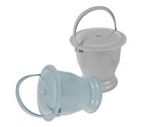 BETOOKY 2pcs Portable Plastic Urine Pot with Lid for Household Use, Unisex Adult Chamber Pot, Isolates Peculiar Smell, for Bedroom Or Bathroom