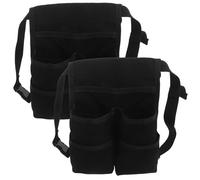 BETOOKY 2pcs Professional Massage Waist Bag with Secure Double Bottle Holster Design, Oxford Cloth and Nylon Material, Adjustable Belt for Therapists, Portable Aromatherapy Oil Pouch