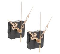 BETOOKY 2pcs Quartz Clock Movement Replacement with Silent Reverse Walking Design and Golden Hands, Plastic Iron Material Modern Style Kit for DIY Creative Decorations