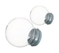 BETOOKY 2pcs Refillable Glass Snow Globes with Rubber Stopper, Glass Shell, Easy DIY Assembly for Christmas Tabletop Decoration and Holiday Snow Globe Craft Season