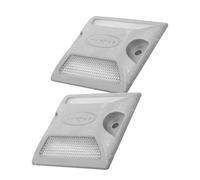 BETOOKY 2pcs Reflective Road Reflector Reflective Pavement Marker Metal High Visibility Versatile Application for Highways and Parking Lots