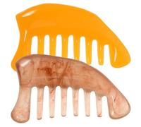 BETOOKY 2pcs Resin Guasha Scraping Scalp Combs for Safe Massage Use and Stress Relief Multi-Functional Head and Neck Massage Tools for Dry Scalp Care
