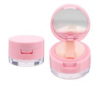 BETOOKY 2Pcs Travel Loose Powder Cases with Mirror and Puff Mini Portable Empty Cosmetic Powder Containers for Women for Face Touch-Up